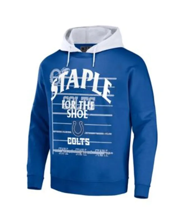 Men's NFL x Staple Blue New York Giants Split Logo Pullover Hoodie Size: Large