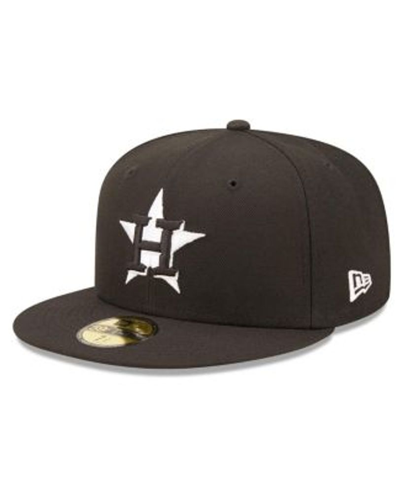 New Era Men's Black Houston Astros Team Logo 59FIFTY Fitted Hat