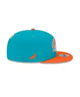 New Era Men's Aqua Miami Dolphins Word 9FIFTY Snapback Hat