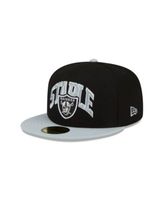 Las Vegas Raiders New Era NFL x Staple Collection 59FIFTY Fitted Hat -  Black/Gray