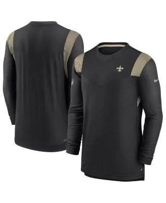 New Orleans Saints Nike Dri-Fit Cotton Long Sleeve Raglan T-Shirt