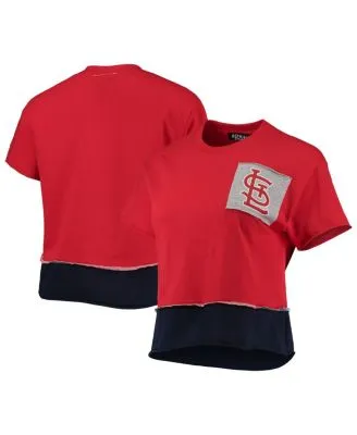 Women's Nike Navy St. Louis Cardinals Mesh V-Neck T-Shirt