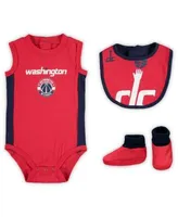 New York Mets Newborn & Infant Royal Little Champ Three-Pack Bodysuit, Bib  & Booties Set