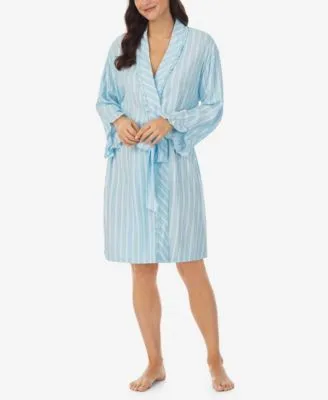 Women's Short Wrap Ruffle Robe