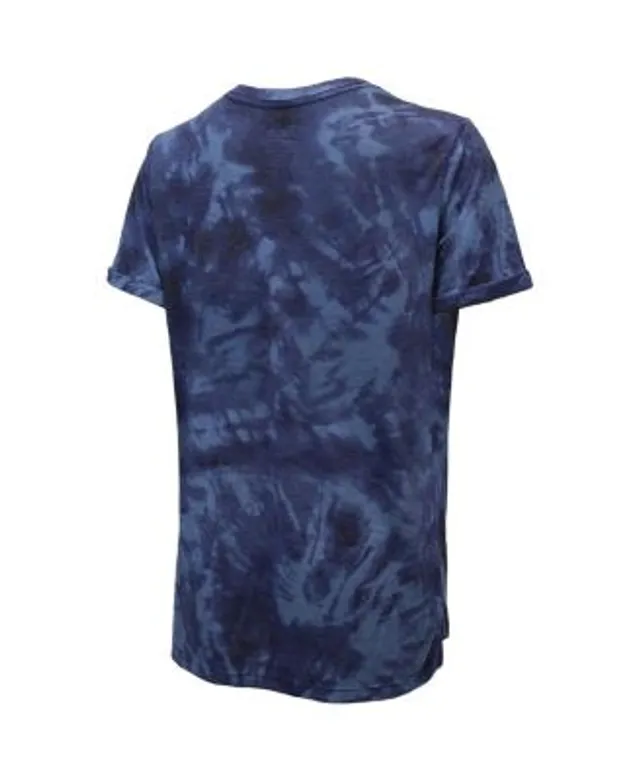 Men's Denver Broncos Majestic Navy V Tie-Dye T-Shirt