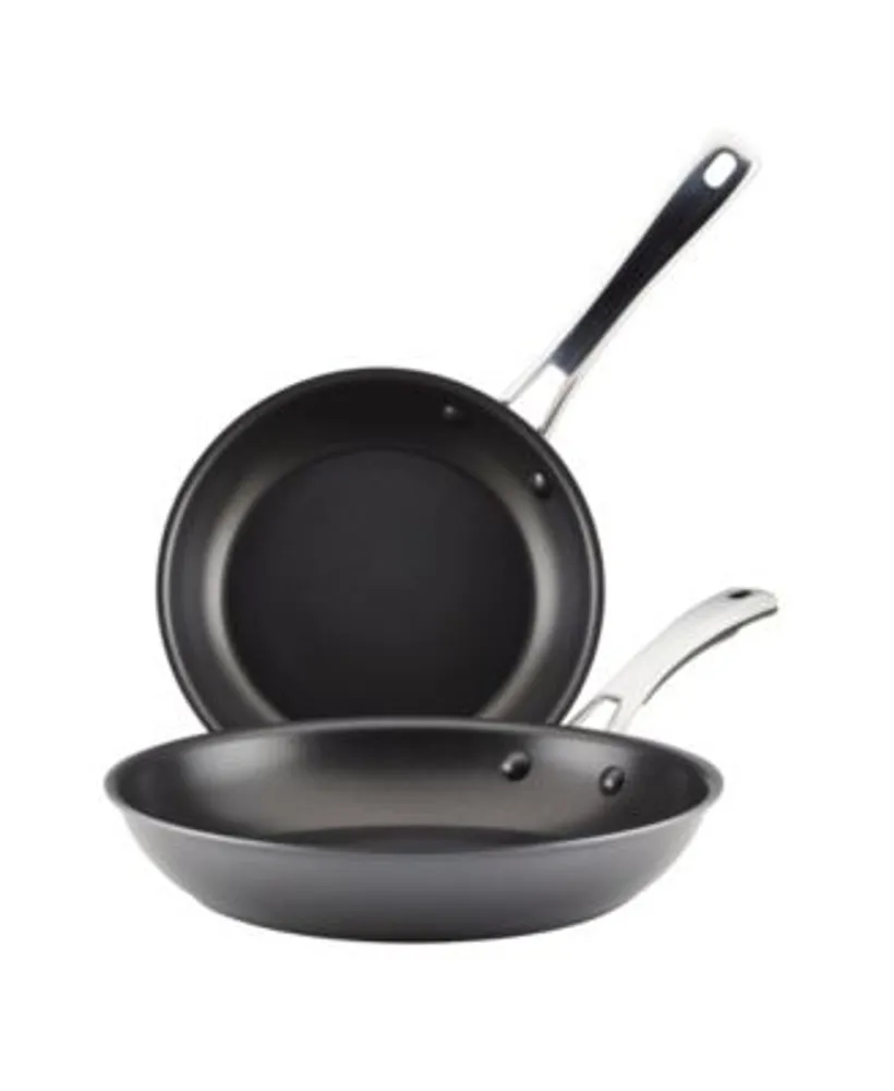 Rachael Ray 14 Hard Anodized Nonstick Frying Pan with Helper Handle Gray
