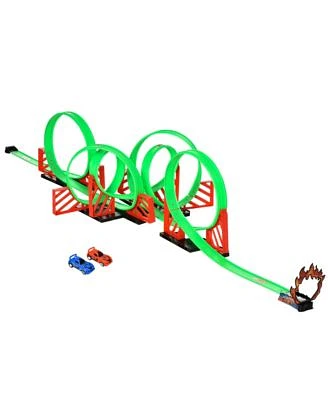 Kids Track Builder Loop Kit with Pull-back Cars for 3-6 years old