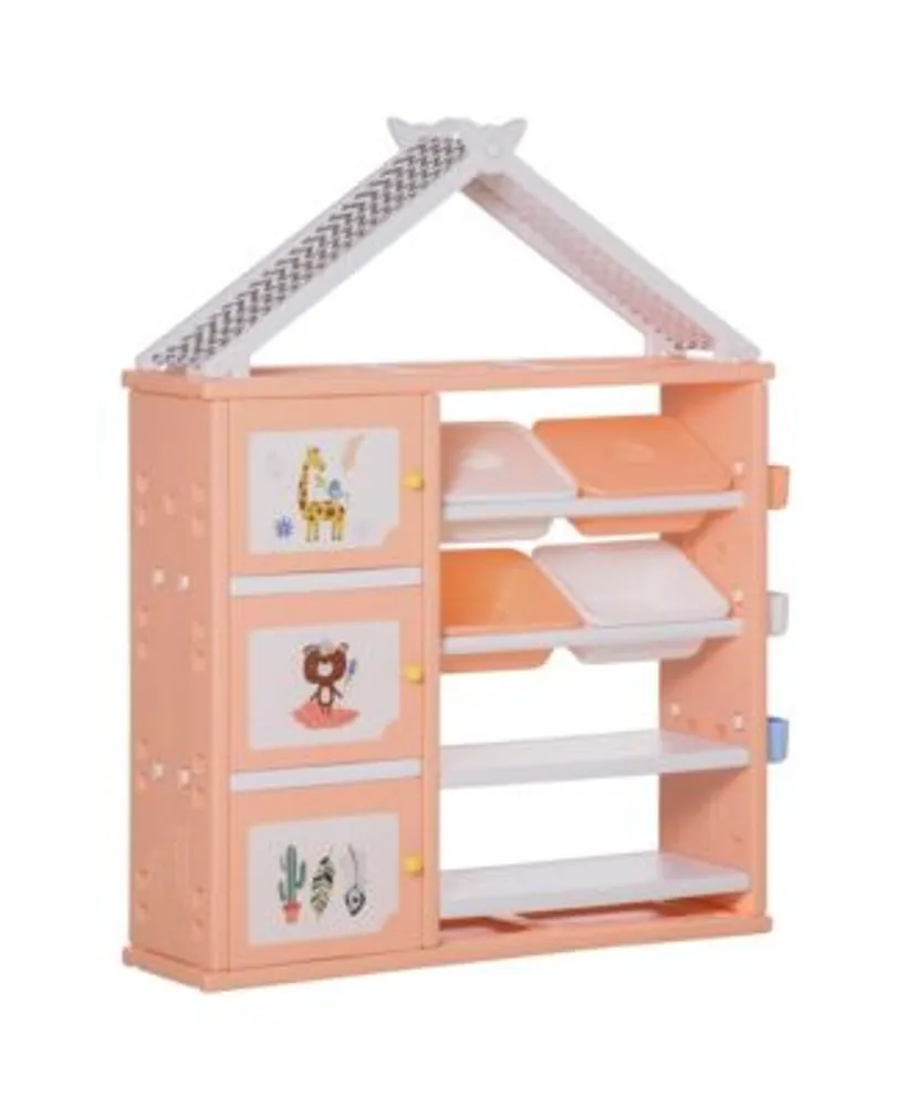 Qaba 3 Tier Kids Storage Unit with 6 Drawers Chest Toy Organizer Plastic  Bins for Kids Bedroom Nursery Living Room for Boys Girls Toddlers, Pink