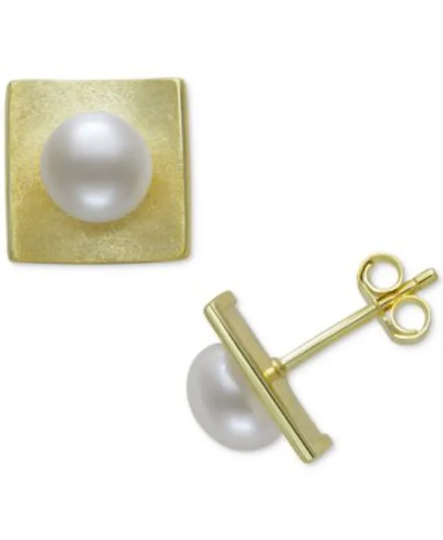 Belle de Mer Cultured Freshwater Pearl Stud Earrings (7mm) in 14k