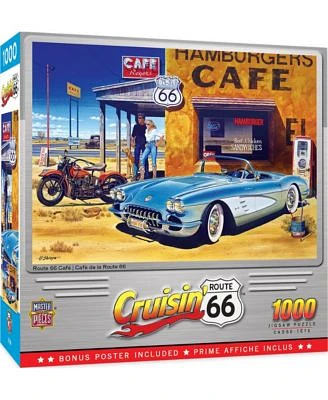 Cruisin' Route 66 - Route 66 Café 1000 Piece Puzzle