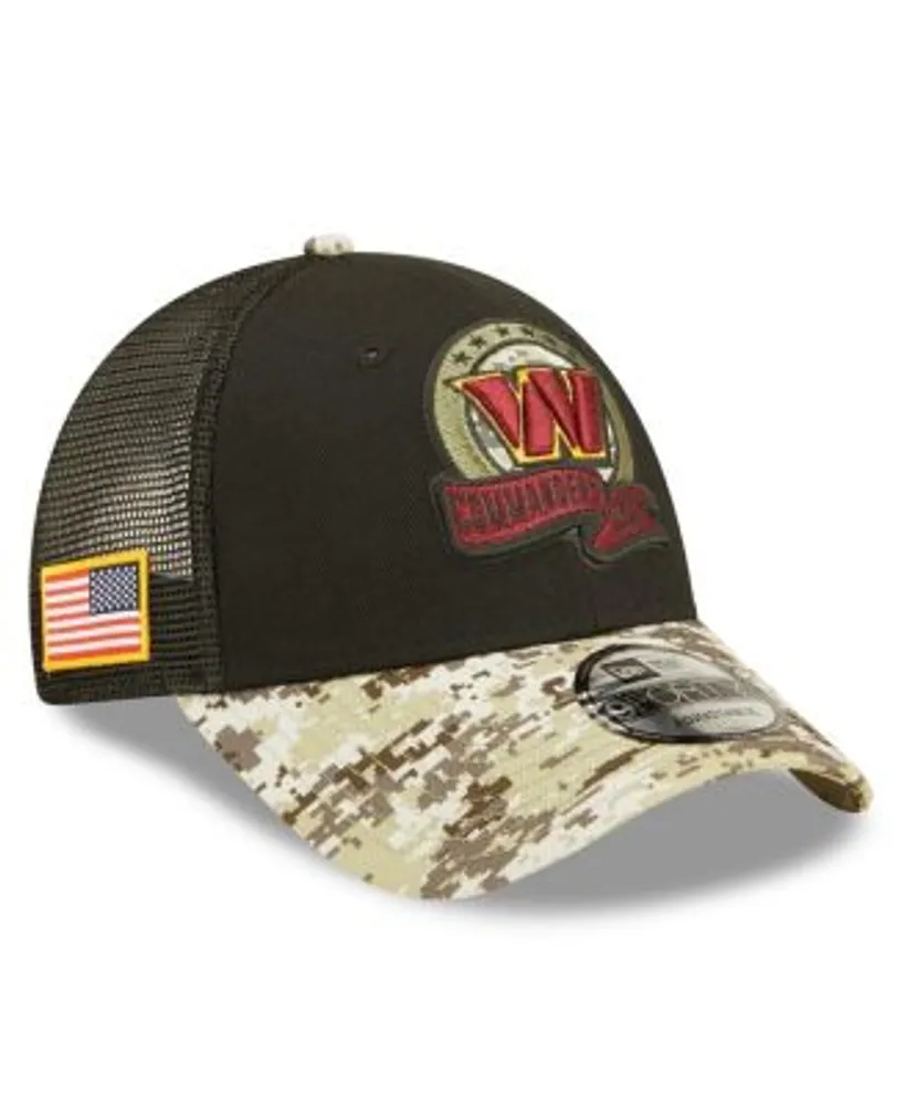 Men's New Era Camo/Olive Washington Commanders Trucker 9FIFTY Snapback Hat