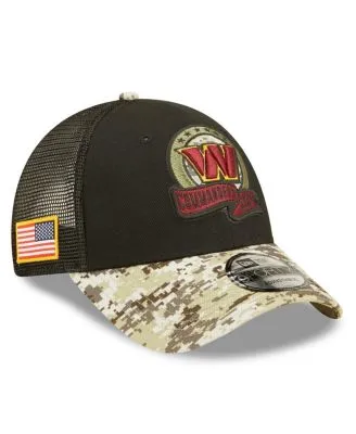 Men's New Era Black/Camo Seattle Seahawks 2022 Salute to Service 9FORTY Snapback Trucker Hat