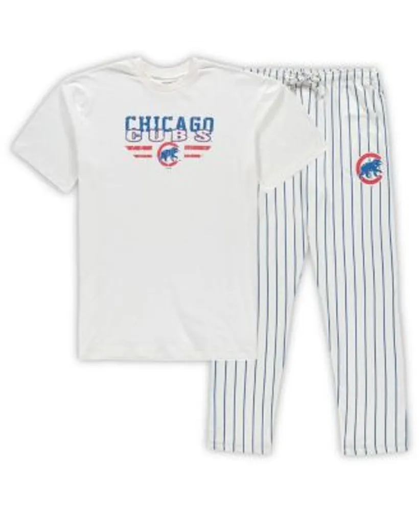 Concepts Sport Men's Royal, Heathered Charcoal Chicago Cubs Big and Tall T- shirt Shorts Sleep Set