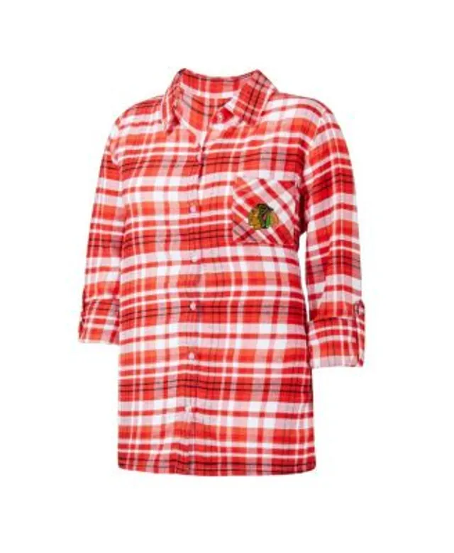 Chicago Cubs Concepts Sport Women's Breakout Flannel Long Sleeve Nightshirt - Royal/Red