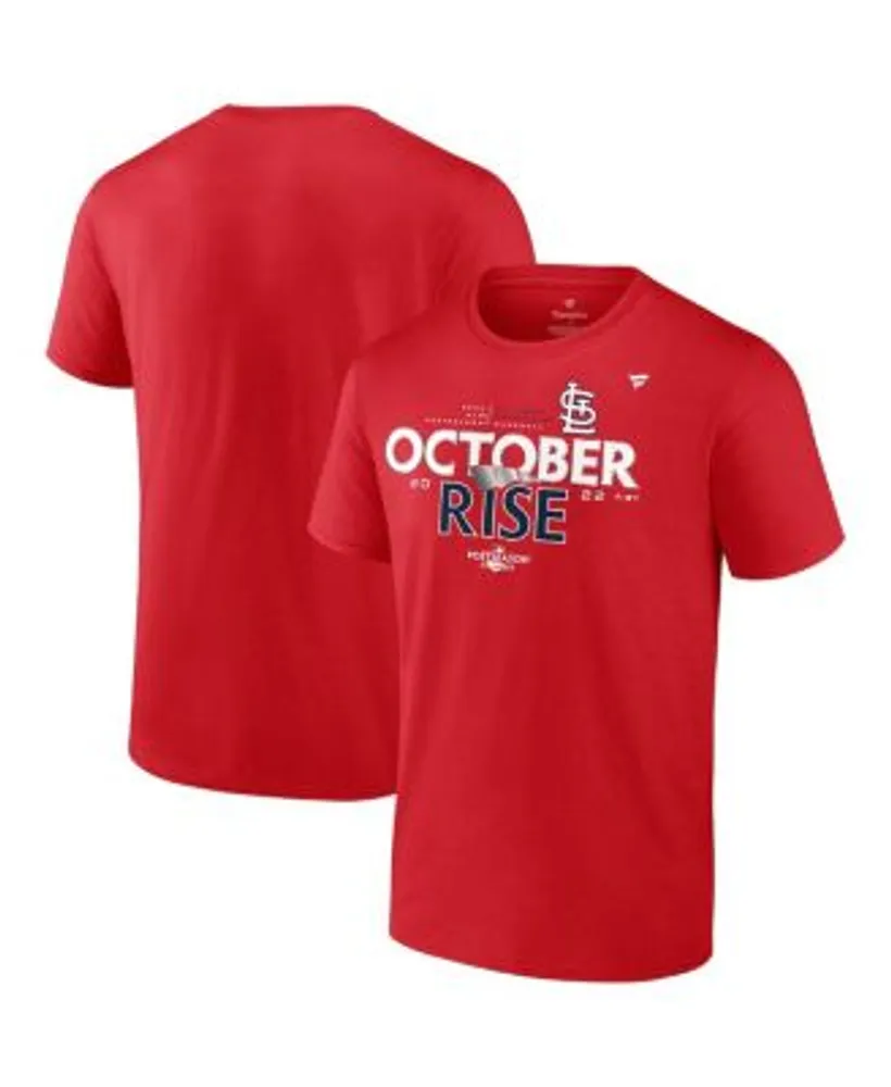 Fanatics Men's Branded Red St. Louis Cardinals 2022 Postseason Locker Room  Big and Tall T-shirt