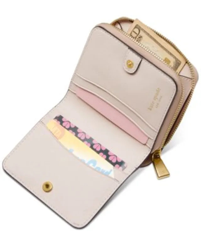 Kate Spade Women's Morgan Colorblocked Saffiano Leather Small Slim Bifold Wallet Cream Multi