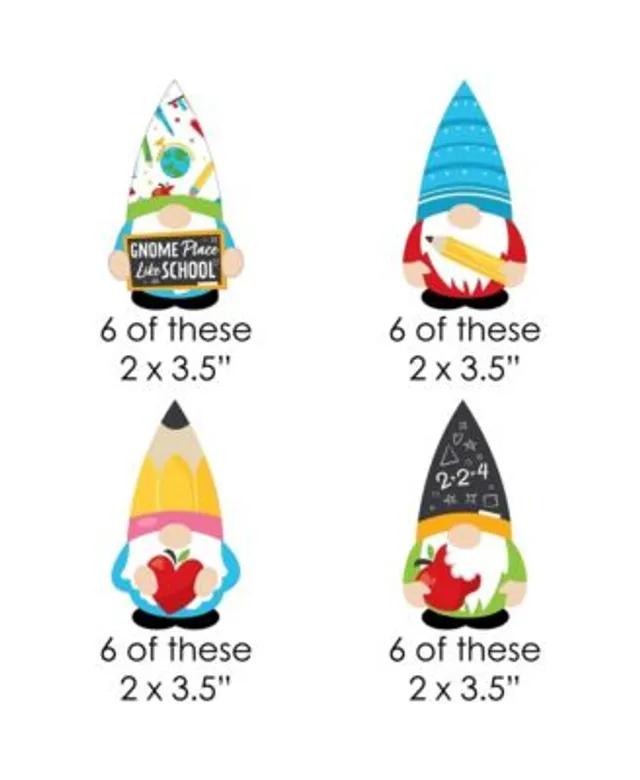 Big Dot Of Happiness School Gnomes - Paper Straw Decor - Teacher