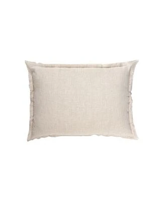 Beige Linen Down Lumbar Pillow