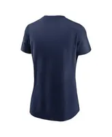 Houston Astros Women's Plus Size Notch Neck T-Shirt - White/Navy