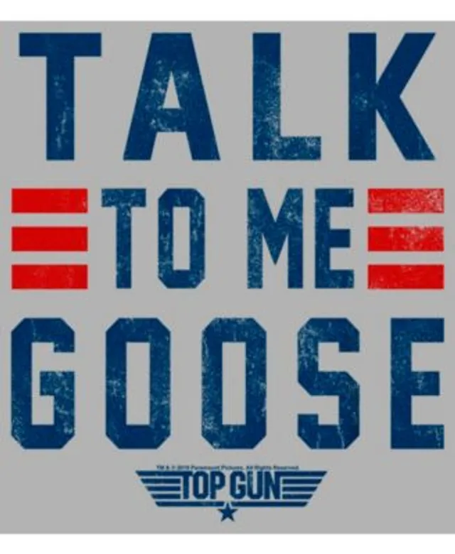 Top Gun Talk To Me Goose Distressed Text,Short Sleeve T-Shirt