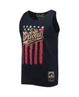 Atlanta Braves Mitchell & Ness Cooperstown Collection Stars and Stripes  Tank Top - Navy