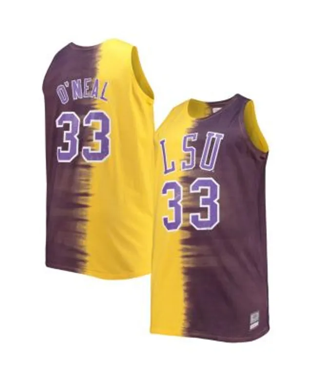 Men's Mitchell & Ness Shaquille O'Neal Gold Los Angeles Lakers Big & Tall 1996-97 NBA 75th Anniversary Diamond Swingman Jersey