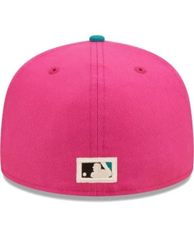 Men's New Era Pink/Green Los Angeles Dodgers Cooperstown Collection 1981 World Series Passion Forest 59FIFTY Fitted Hat 