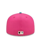 Men's Los Angeles Angels New Era Pink/Green Cooperstown Collection Angel  Stadium Passion Forest 59FIFTY Fitted