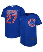 CHICAGO CUBS NIKE MEN'S SEIYA SUZUKI ALTERNATE BLUE JERSEY