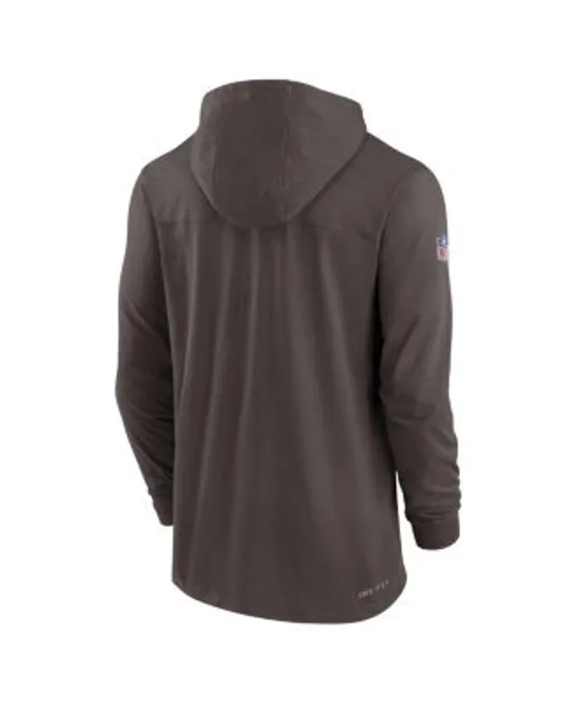 Cleveland Browns Nike Sideline Athletic Stack Performance Pullover Hoodie -  Gray