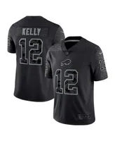 Men's Buffalo Bills Jim Kelly Nike Black Retired Player RFLCTV Limited  Jersey