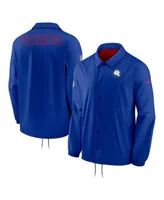 Nike Men's Buffalo Bills Sideline Coaches Half-Zip Jacket - Royal - S (Small)