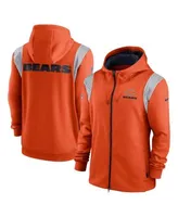 Nike / Men's Chicago Bears Sideline Therma-FIT Full-Zip Navy Hoodie