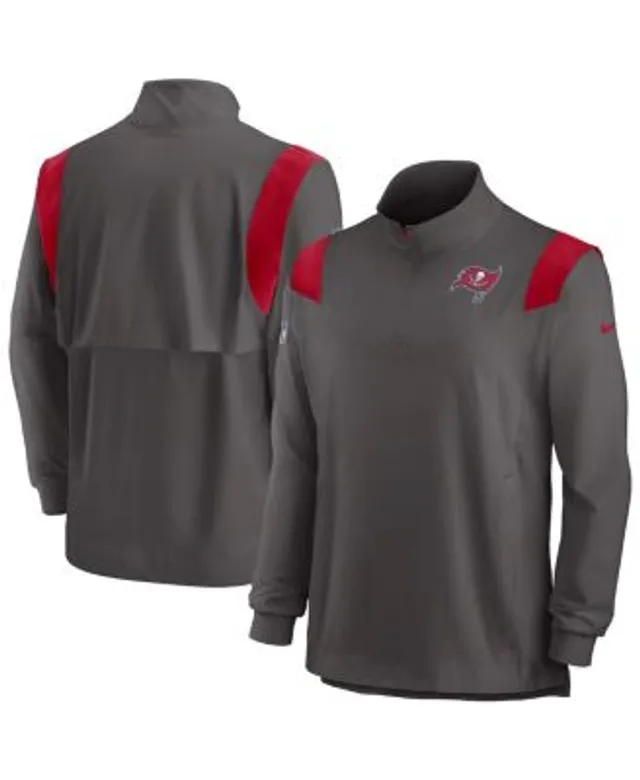 Men's Nike Pewter Tampa Bay Buccaneers Sideline Logo Performance Pullover  Hoodie