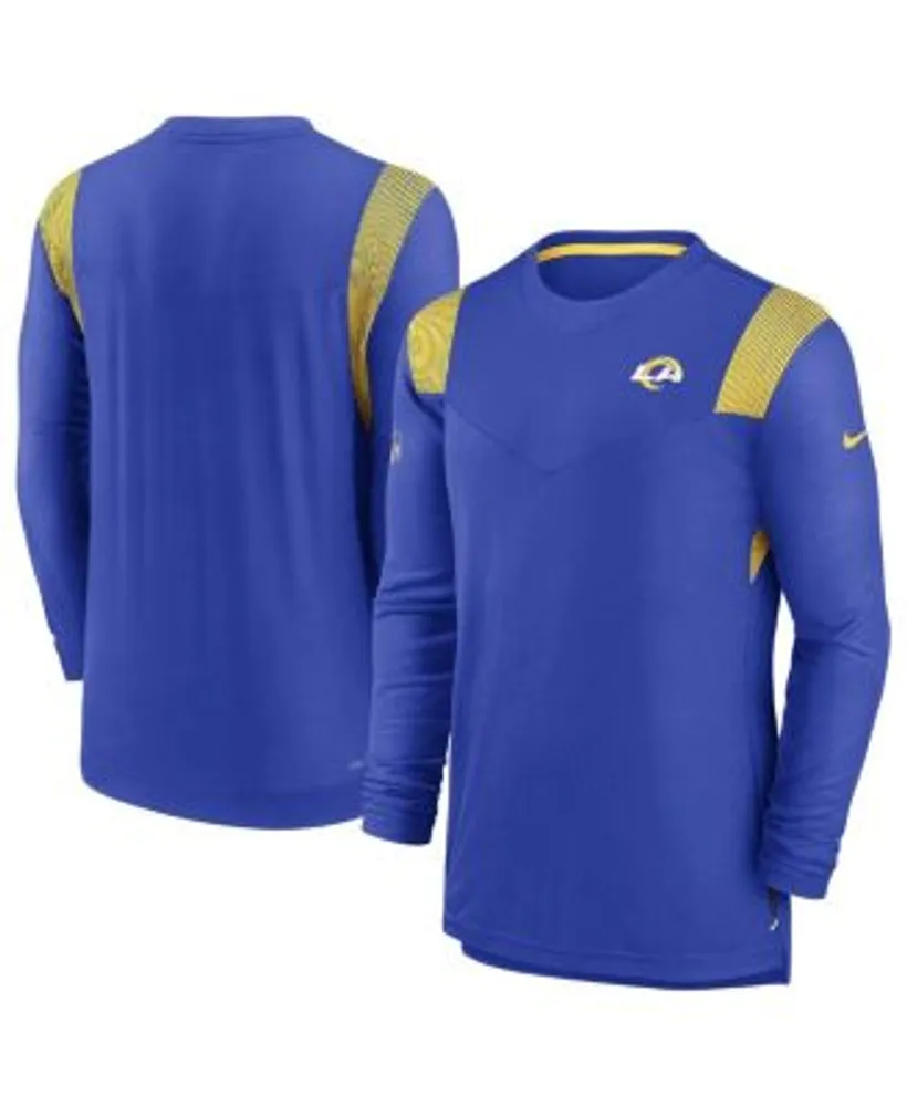 Nike Men's Royal Los Angeles Rams Sideline Tonal Logo Performance Player  Long Sleeve T-shirt