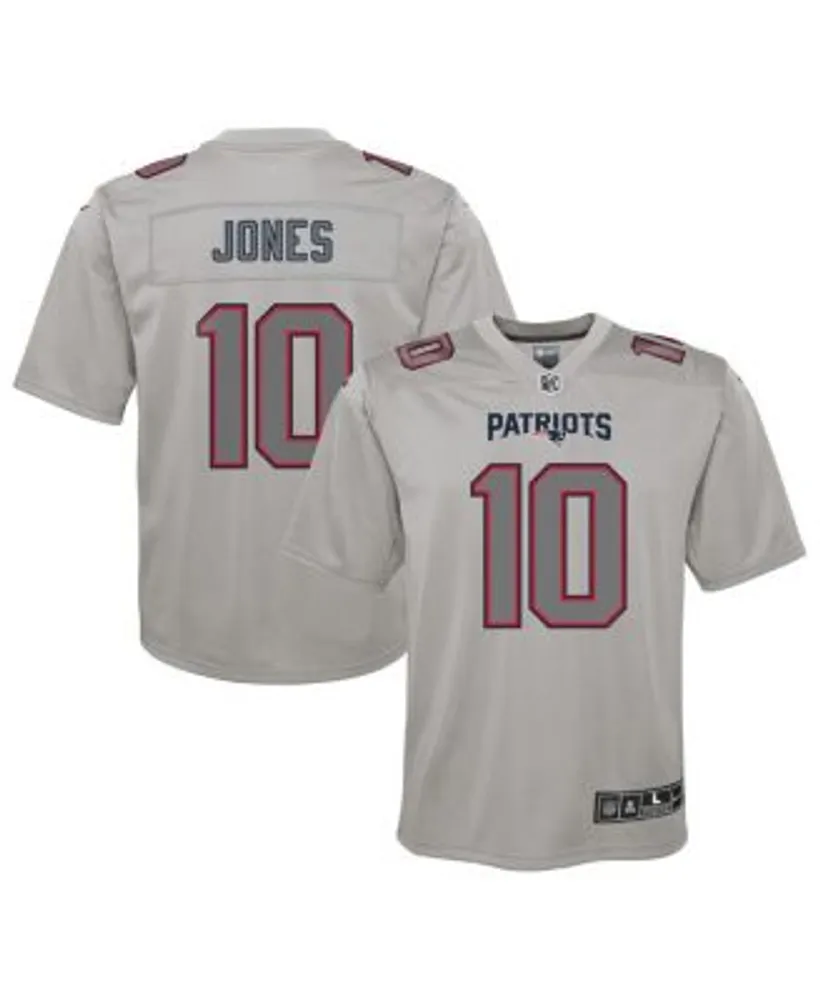 Nike Youth Boys Mac Jones Gray New England Patriots Atmosphere Fashion Game  Jersey