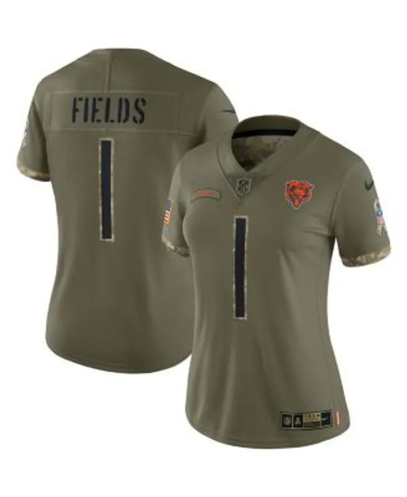 Nike Women's Justin Fields Olive Chicago Bears 2022 Salute To Service  Limited Jersey