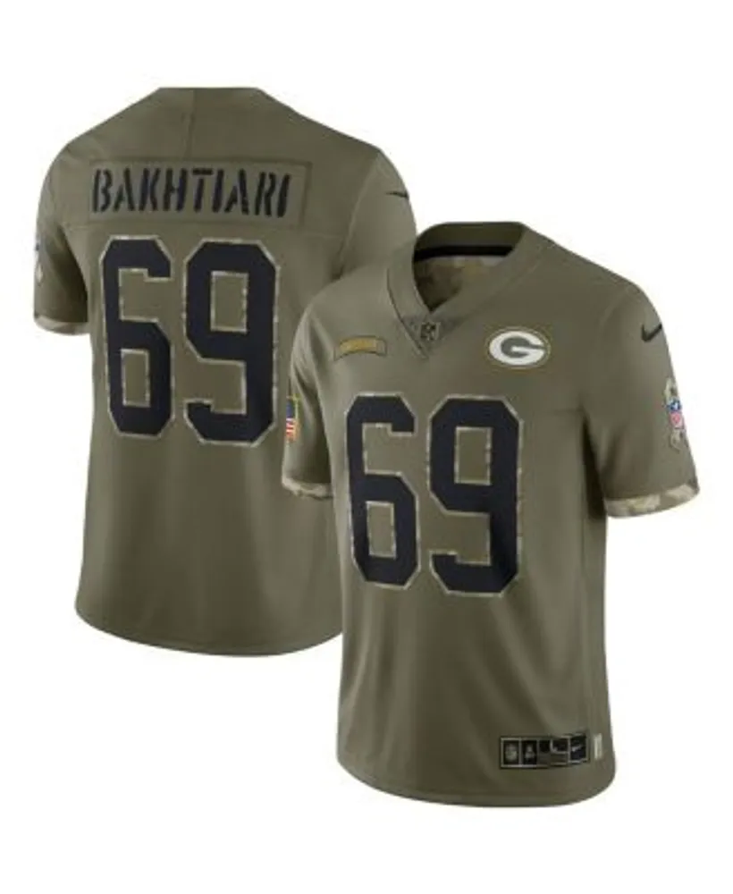 Nike Men's David Bakhtiari Olive Green Bay Packers 2022 Salute To Service  Limited Jersey