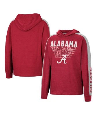 Boys Youth Heathered Crimson Alabama Tide Wind Changes Raglan Hoodie T-shirt