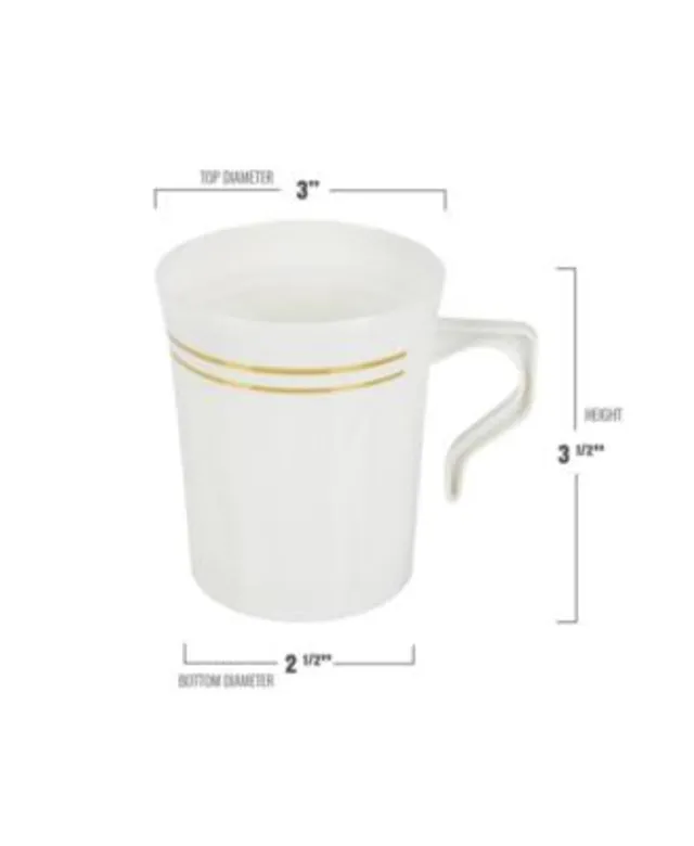 Smarty Had A Party 8 oz. Clear Square Plastic Coffee Mugs (192 Mugs)