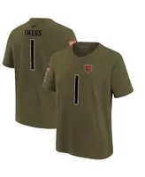 Lids Justin Fields Chicago Bears Nike 2022 Salute To Service Name & Number  T-Shirt - Olive