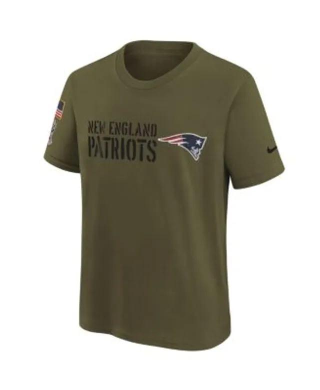 Nike Youth Boys Olive New England Patriots 2022 Salute To Service Velocity  T-shirt