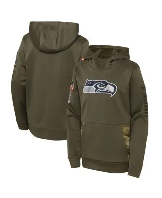 Youth Nike Olive Seattle Seahawks 2022 Salute To Service Performance  Pullover Hoodie