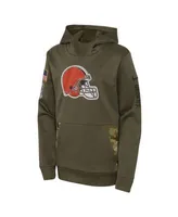 Chicago Bears Nike Youth 2021 Salute To Service Therma Performance Pullover  Hoodie - Olive