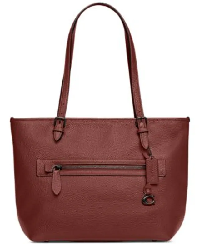 COACH Polished Pebble Field Tote 22 with Removable Web Strap - Macy's