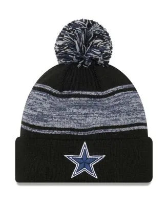 Men's Dallas Cowboys New Era Black Fresh Cuffed Knit Hat with Pom