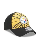 Men's New Era Black/Gold Pittsburgh Steelers Team Banded 39THIRTY Flex Hat