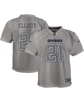 Nike Youth Boys Ezekiel Elliott Gray Dallas Cowboys Atmosphere Game Jersey