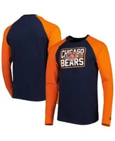 Men's New Era Orange Chicago Bears Throwback Raglan Long