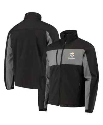 Pittsburgh Steelers Dunbrooke Big & Tall Alpha Full-Zip Hoodie Jacket -  Black/Gray